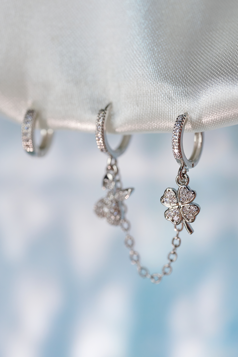 Aretes Silver Charm