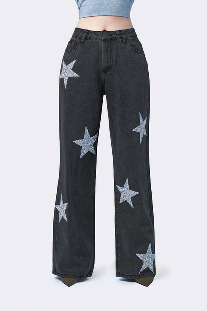 Jvoll Jeans Wide Leg Silver Star				